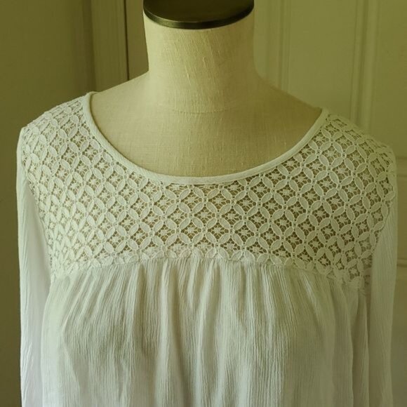 Tunic Blouse Boho Peasant Shirt Top Simply Emma BELL SLEEVE Women's WOMAN'S XL - Picture 4 of 13
